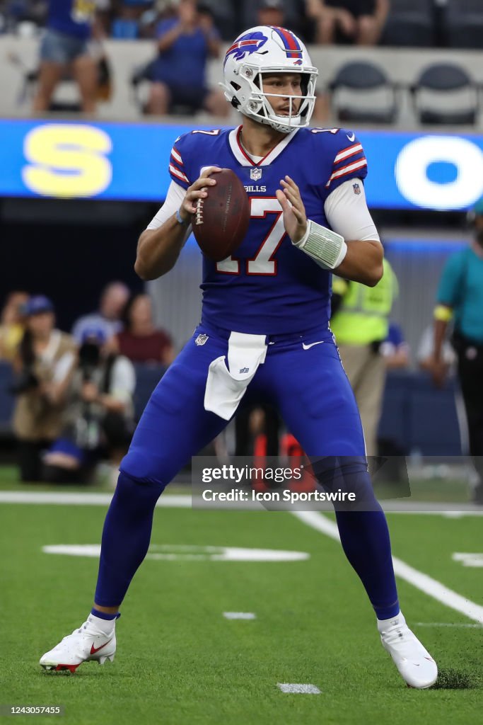 Josh Allen Rams Buffalo Bills quarterback Josh Allen during the NFL game between the ...