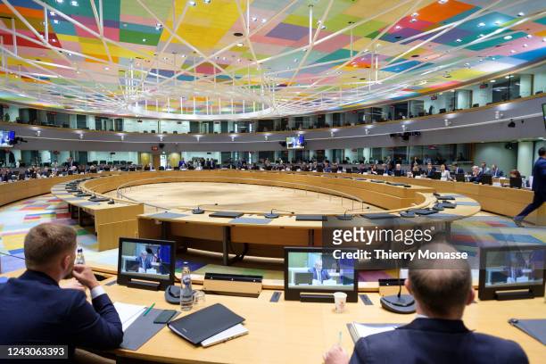 Prior the start of an extraordinary EU Energy Ministers meeting in the Europa, the EU Council headquarter on September 9, 2022 in Brussels, Belgium....