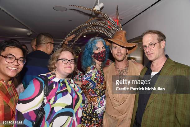 Brenda Prinzing, Laurel Frazier, guest and John Frazier attend Machine Dazzle Exhibition Opening At Museum of Arts and Design on September 8, 2022 in...