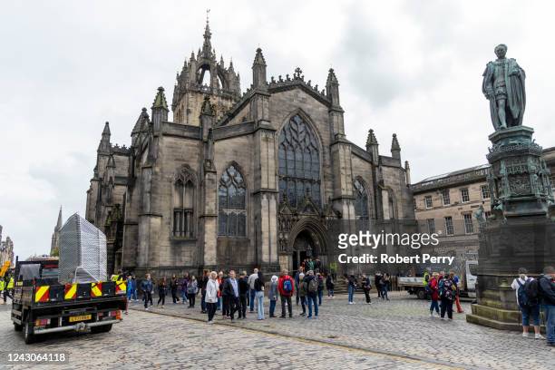 Preparations are underway at St Giles Cathedral to receive the coffin of Queen Elizabeth II, where she will lie in state for 24 hours, on September...