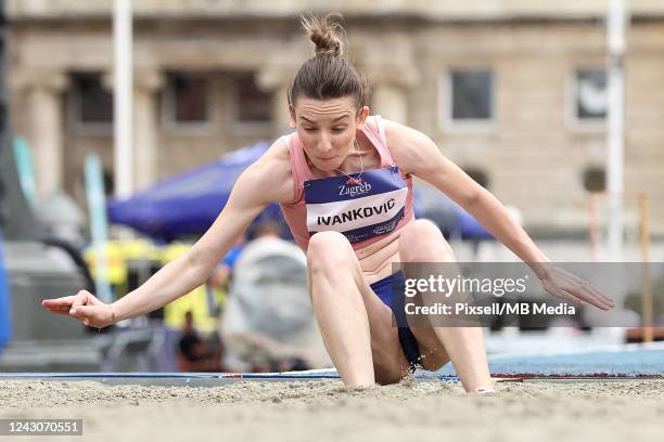 Marija Ivankovic of Croatia competes in Women's Triple Jump during the World Athletics Continental Tour Gold 2022 - 72nd Boris Hanzekovic Memorial at...