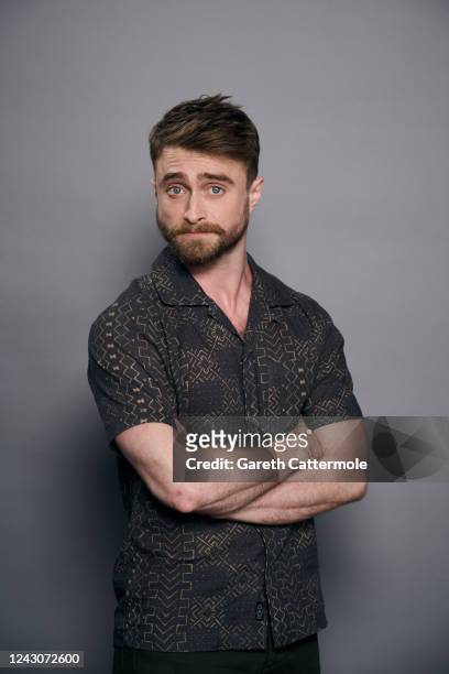 Daniel Radcliffe of "Weird: The Al Yankovic Story" poses in the Getty Images Portrait Studio Presented by IMDb and IMDbPro at Bisha Hotel &...