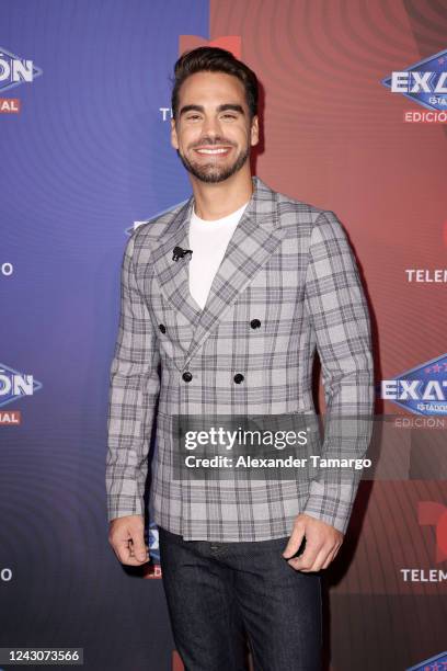 Frederik Oldenburg is seen during the Telemundo Miami press event to reveal the "Exatlon Estados Unidos" contestants at Top Golf on September 9, 2022...