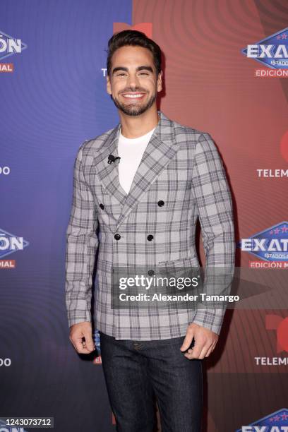 Frederik Oldenburg is seen during the Telemundo Miami press event to reveal the "Exatlon Estados Unidos" contestants at Top Golf on September 9, 2022...