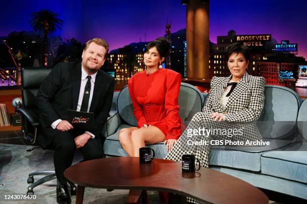 The Late Late Show with James Corden airing Thursday, September 8 with guests Kylie Jenner, Kris Jenner, and Jeff Scheen.