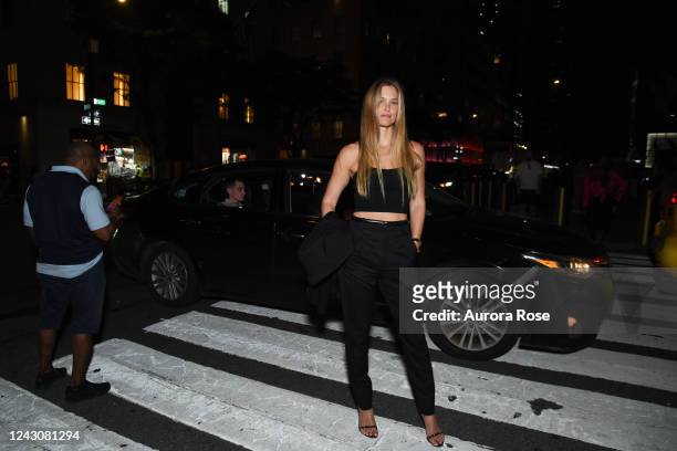 Bar Refaeli attends the Saks X Chloe Bailey NYFW Party Fall 2023 on September 08, 2022 in New York.