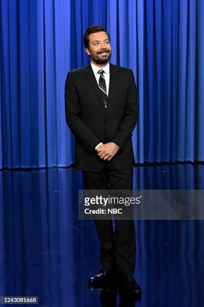 Episode 1706 -- Pictured: Host Jimmy Fallon delivers the monologue on Friday, September 9, 2022 --