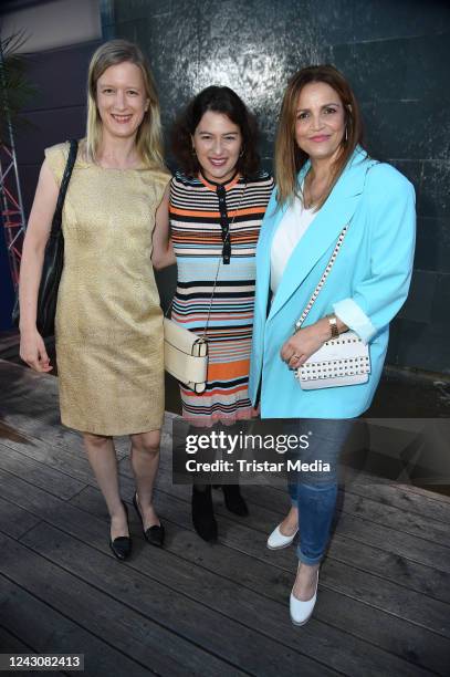 Stephanie Stremler, Esther Zimmering and Rebecca Immanuel during the Deutscher Schauspielpreis 2022 at Spindler & Klatt on September 9, 2022 in...