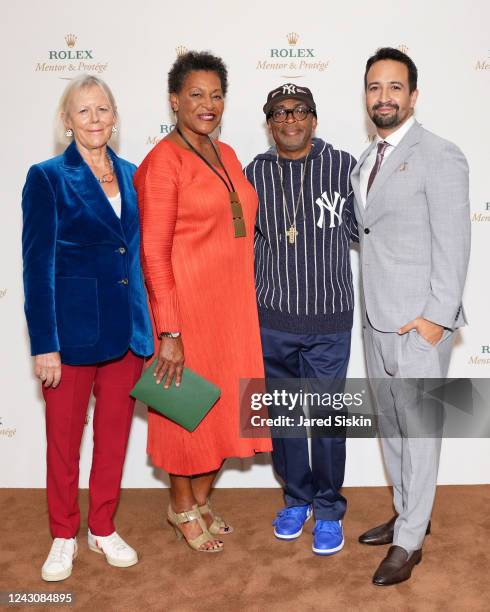 Phyllida Lloyd, Carrie Mae Weems, Spike Lee and Lin-Manuel Miranda attend Rolex Arts Weekend 2022 At The Brooklyn Academy Of Music - Celebration In...