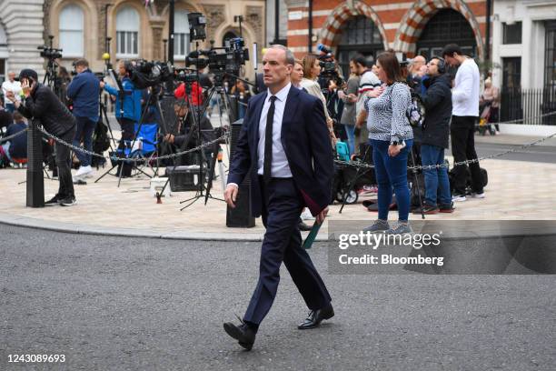 Dominic Raab, UK lawmaker, arrives at the proclamation ceremony, on day two of public mourning following the death of Queen Elizabeth II, at St....