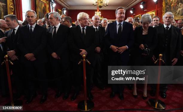 Labour leader Sir Keir Starmer, former British Prime Ministers Tony Blair, Gordon Brown, Boris Johnson, David Cameron, Theresa May and John Major...