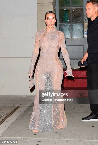 Kim Kardashian is seen arriving at the Fendi after party on September 9, 2022 in New York City.