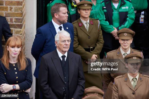 Former Prime Minister John Major and Angela Rayner, Deputy leader of the Labour Party, attend the Principal Proclamation, after the accession council...