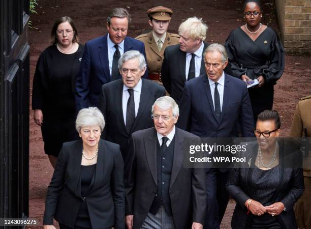 Former British Prime Ministers Theresa May, John Major, Patricia Janet Scotland, Baroness Scotland of Asthal, Gordon Brown, Tony Blair, David Cameron...