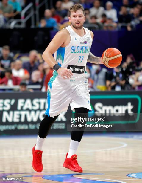 Luka Doncic, of Slovenia during the FIBA EuroBasket 2022 round of 16 match between Slovenia and Belgium at EuroBasket Arena Berlin on September 10,...