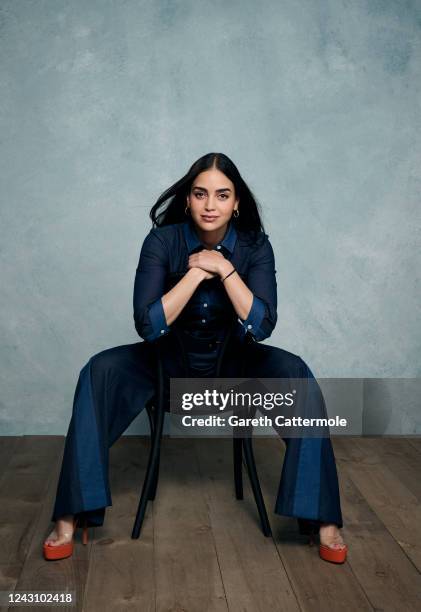 Melissa Barrera of "Carmen" poses in the Getty Images Portrait Studio Presented by IMDb and IMDbPro at Bisha Hotel & Residences on September 10, 2022...