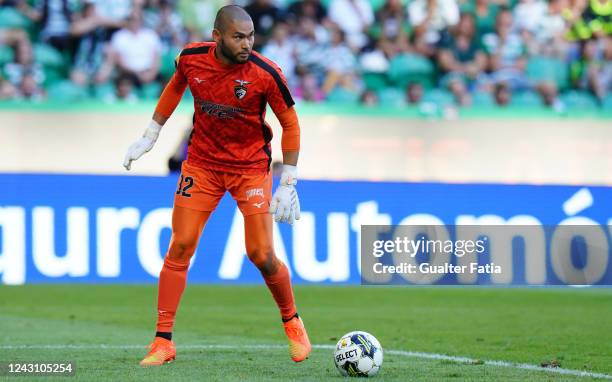 Kosuke Nakamura of Portimonense SC in action during the Liga Bwin match between Sporting CP and Portimonense SC at Estadio Jose Alvalade on September...