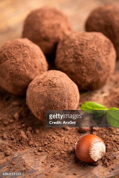 homemade chocolate truffles - chocolate truffles stock pictures, royalty-free photos & images