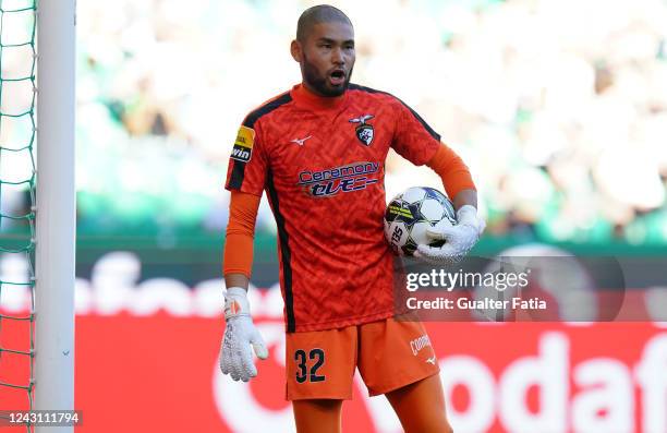 Kosuke Nakamura of Portimonense SC in action during the Liga Bwin match between Sporting CP and Portimonense SC at Estadio Jose Alvalade on September...