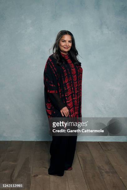 Shabana Azmi of "What's Love Got to Do with It?" poses in the Getty Images Portrait Studio Presented by IMDb and IMDbPro at Bisha Hotel & Residences...