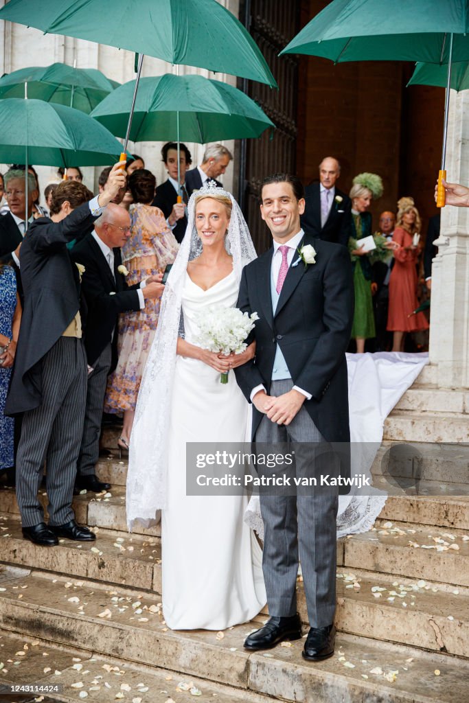 Princess Maria Laura and William Isvy at their wedding at the