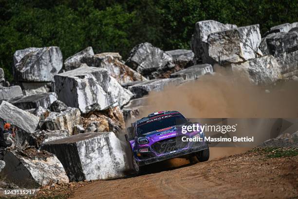 Pierre-Louis Loubet of France and Vincent Landais of France are competing with their M-Sport Ford WRT Ford Puma Rally1 Hybrid during Day Three of the...