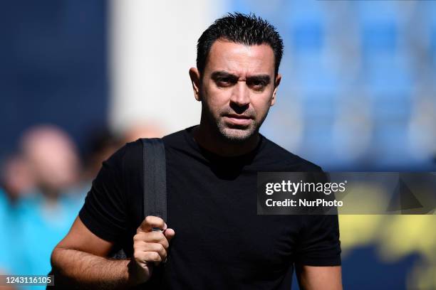 Xavi Hernandez head coach of Barcelona prior the La Liga Santander match between Cadiz CF and FC Barcelona at Estadio Nuevo Mirandilla on September...