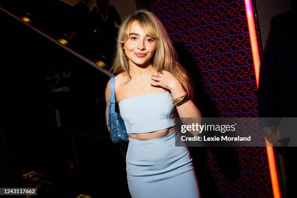 Sabrina Carpenter attends the Harper's BAZAAR and Bloomingdale's Fête Celebrating Harper's BAZAAR Global ICONS Portfolio and Bloomingdale's 150th...