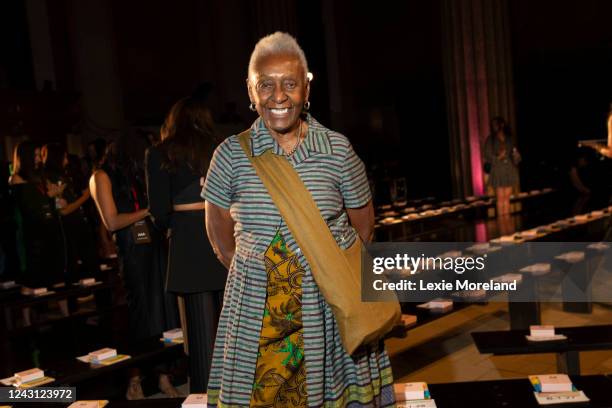 Beth Ann Hardison attends the Sergio Hudson Fall 2022 ready to wear runway show front row at The Leman Ballroom in New York on September 10, 2022.