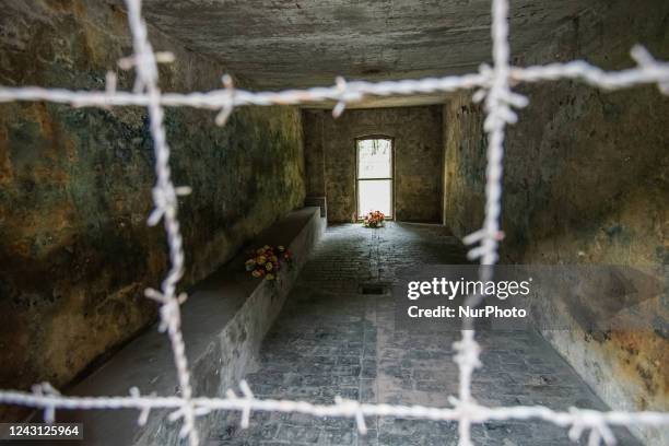 Gas chamber of the former Nazi German concentration camp KL Stutthof is seen in Sztutowo, Poland on 10 September 2022 Stutthof was the first Nazi...