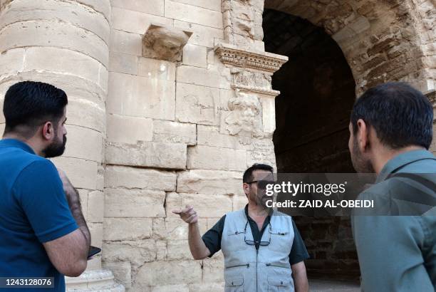 Tourists visit the ancient city of Hatra in northern Iraq on September 10 as local authority initiatives seek to encourage tourism and turn the page...