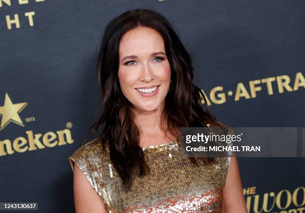 Actress Anna Camp arrives for the "Emmy Nominees Night" event hosted by the Hollywood Reporter and SAG-AFTRA in West Hollywood, California, on...