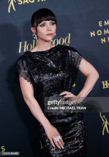 Actress Christina Ricci arrives for the "Emmy Nominees Night" event hosted by the Hollywood Reporter and SAG-AFTRA in West Hollywood, California, on...