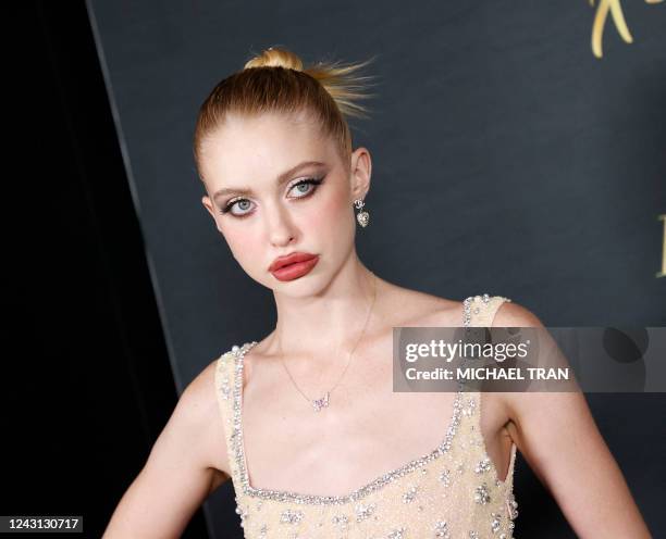 Actress Chloe Cherry arrives for the "Emmy Nominees Night" event hosted by the Hollywood Reporter and SAG-AFTRA in West Hollywood, California, on...