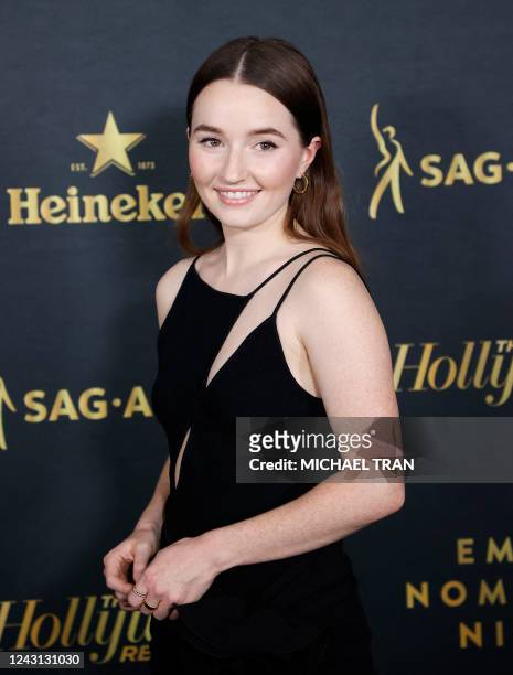 Actress Kaitlyn Dever arrives for the "Emmy Nominees Night" event hosted by the Hollywood Reporter and SAG-AFTRA in West Hollywood, California, on...