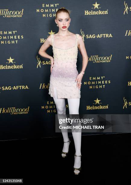 Actress Chloe Cherry arrives for the "Emmy Nominees Night" event hosted by the Hollywood Reporter and SAG-AFTRA in West Hollywood, California, on...