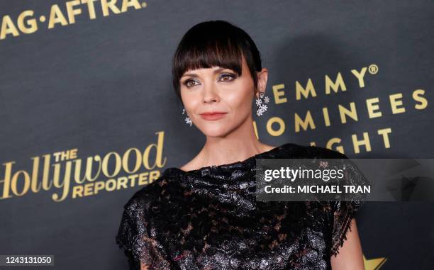 Actress Christina Ricci arrives for the "Emmy Nominees Night" event hosted by the Hollywood Reporter and SAG-AFTRA in West Hollywood, California, on...