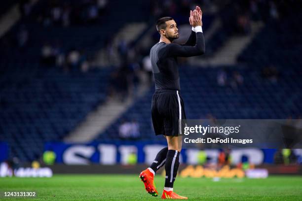 Diogo Costa of FC Porto gestures after match during the Liga Portugal Bwin match between FC Porto and GD Chaves at Estadio do Dragao on September 10,...