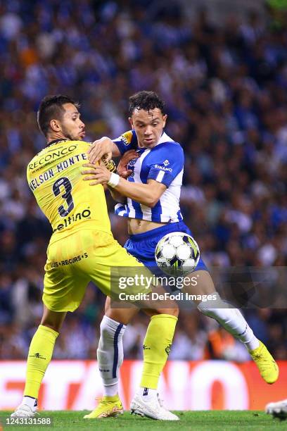 Eduardo Aquino 'Pepe' of FC Porto and Nelson Monte Almeria of GD Chaves battle for the ball during the Liga Portugal Bwin match between FC Porto and...