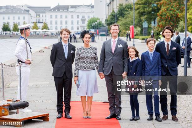 September 11: L-R Prince Felix of Denmark, Princess Marie of Denmark, Prince Joachim of Denmark, Prince Henrik of Denmark and Prince Nikolai of...