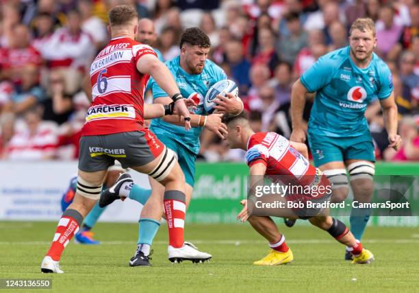 Wasps Alfie Barbeary in action during the Gallagher Premiership Rugby match between Gloucester Rugby and Wasps at Kingsholm Stadium on September 11,...