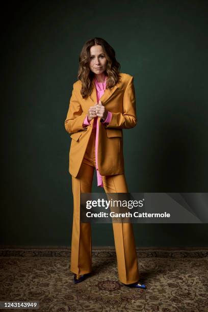 Minnie Driver of "Chevalier" poses in the Getty Images Portrait Studio Presented by IMDb and IMDbPro at Bisha Hotel & Residences on September 11,...