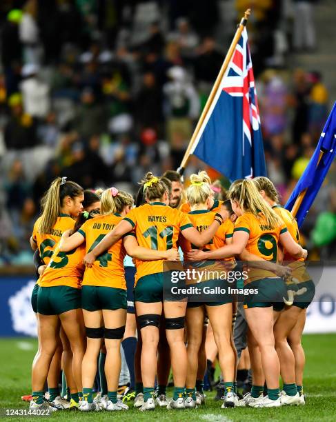 Australia during day 3 of the Rugby World Cup Sevens 2022 Match 32 Championship Final between Australia and New Zealand at DHL Stadium on September...