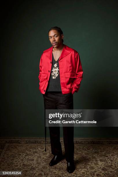 Kelvin Harrison Jr. Of "Chevalier" poses in the Getty Images Portrait Studio Presented by IMDb and IMDbPro at Bisha Hotel & Residences on September...