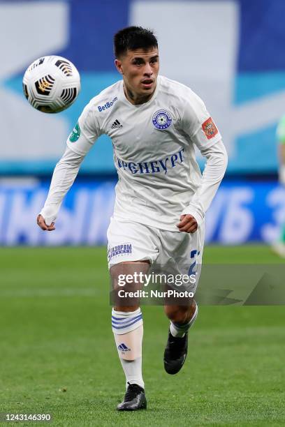 Gabriel Florentin of Orenburg in action during the Russian Premier League match between FC Zenit Saint Petersburg and FC Orenburg on September 11,...