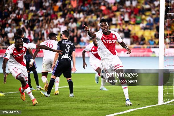 Benoit BADIASHILE during the Ligue 1 Uber Eats match between Monaco and Lyon at Stade Louis II on September 11, 2022 in Monaco, Monaco. - Photo by...