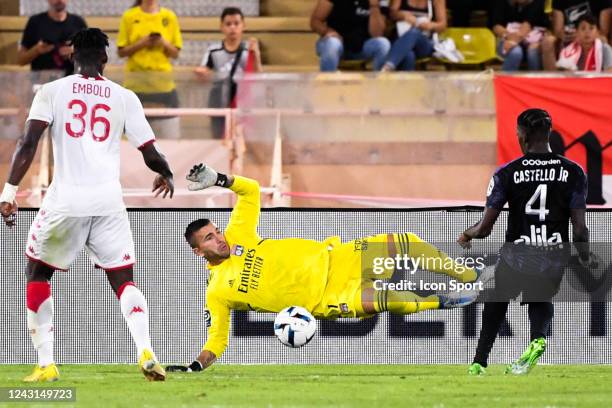 Anthony LOPES during the Ligue 1 Uber Eats match between Monaco and Lyon at Stade Louis II on September 11, 2022 in Monaco, Monaco. - Photo by Icon...