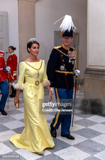Prince Joachim of Denmark and Princess Marie arrive to Christiansburg Castle to attend the Queens Gala Dinner on the occasion of the 50 years...