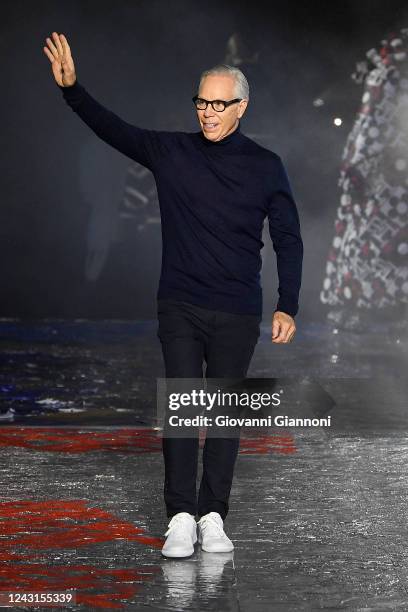 Designer Tommy Hilfiger walks the runway at the Tommy Hilfiger Spring 2023 ready to wear fashion show and event at Skyline Drive-In on September 11,...