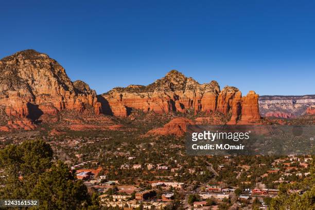sedona mountains viewed from airport mesa, in arizona, usa - flagstaff arizona stock pictures, royalty-free photos & images